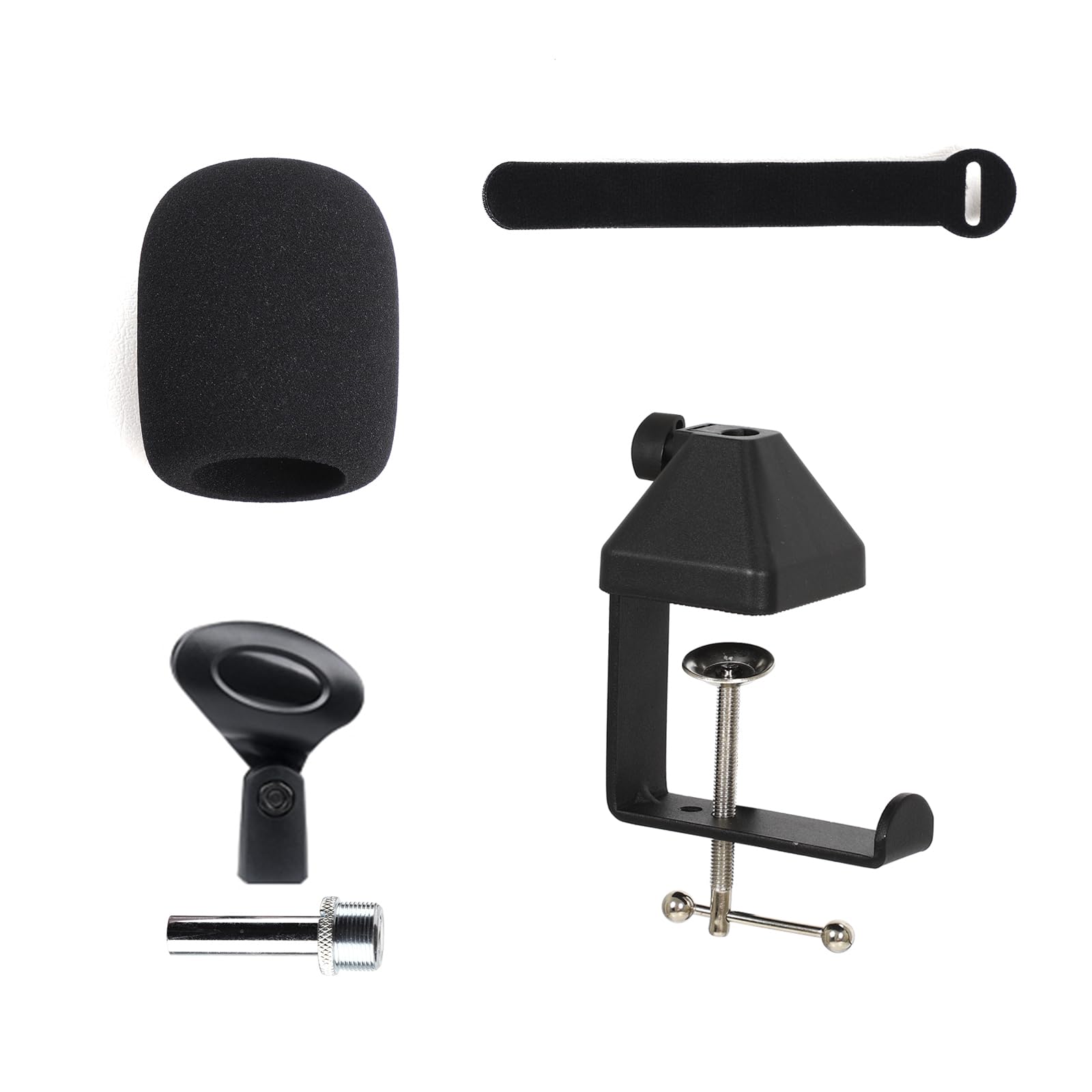 Pink Microphone Stand, Mic Boom Arm Suspension Scissor with Shock Mount Microphone Clip Holder Upgraded Desk Clamp for Blue Yeti